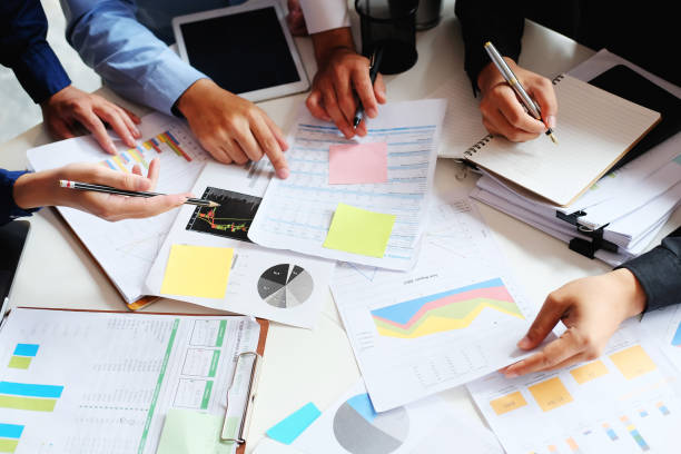 istock Business meeting on working table with paper document financial. 1010605558
