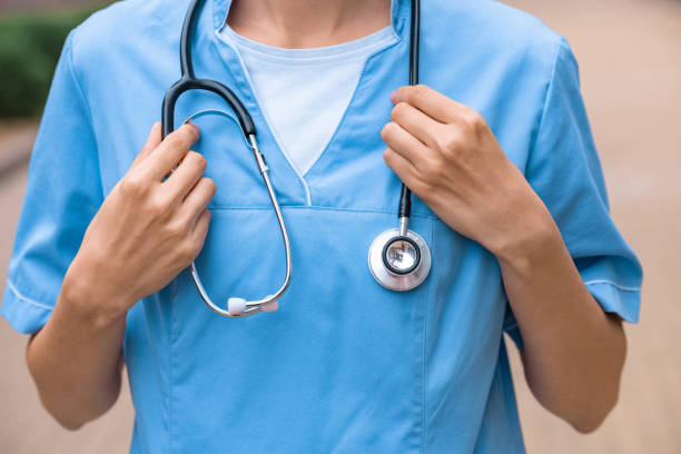 istock cropped image of medical student holding stethoscope on neck 1010605620