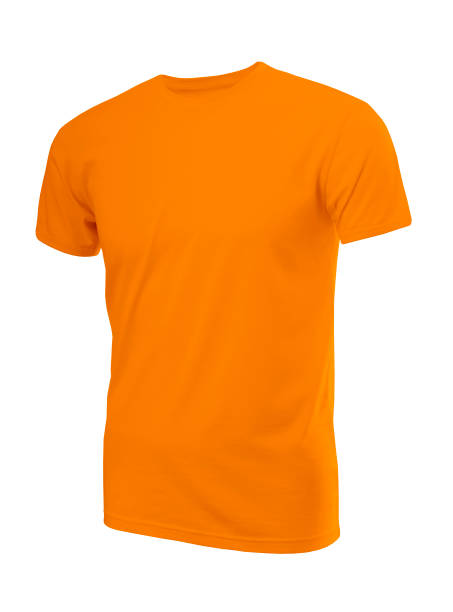 istock Orange man's T-shirt with short sleeves (model7) 1010614740