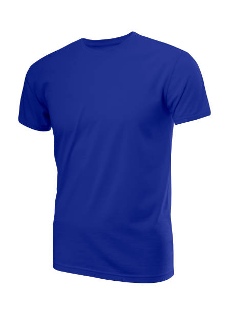 istock Blue man's T-shirt with short sleeves (model7) 1010614910