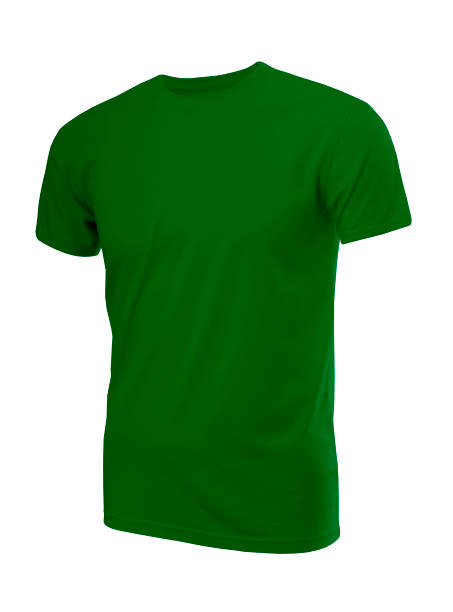 istock Green man's T-shirt with short sleeves (model7) 1010614950