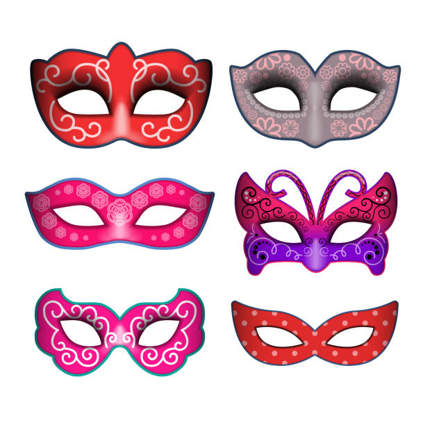 istock Masquerade party masks. Carnival masks isolated on white background 1010617804
