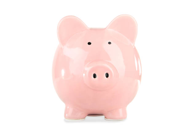 istock Pink piggy bank isolated on white background 1010618374