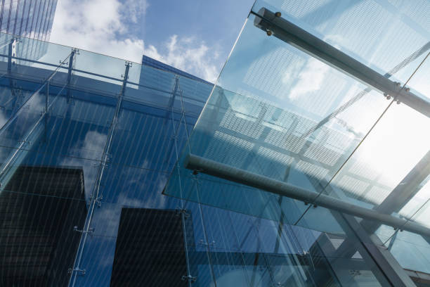 istock Modern glass office building facade in Brussels, Belgium 1010629990