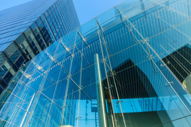 istock Modern glass office building facade in Brussels, Belgium 1010631266