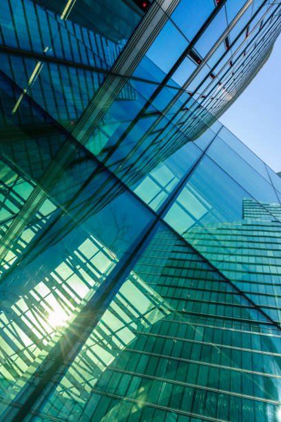istock Modern glass office building facade in Brussels, Belgium 1010636216