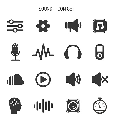 Vector of sound icon set