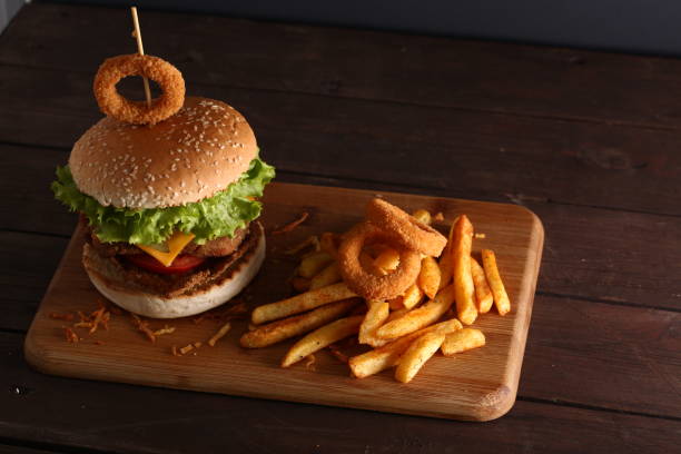 istock Burger with chicken breast and fried onions 1010650214