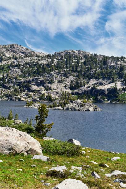 istock Wind River Range, Rocky Mountains, Wyoming, views from backpacking hiking trail to Titcomb Basin from Elkhart Park Trailhead going past Hobbs, Seneca, Island, Upper and Lower Jean Lakes as well as Photographers point. 1010674206