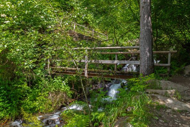 istock Small waterfall at Scena Waalweg path 1010674696