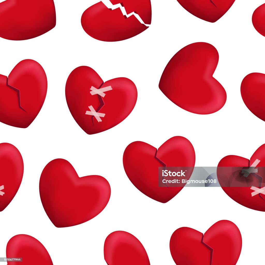Thực Tế Chi Tiết 3d Red Broken Hearts Nền Mẫu Liền Mạch Vectơ Hình minh họa  Sẵn có - Tải xuống Hình ảnh Ngay bây giờ - iStock