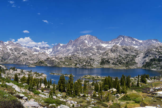 istock Wind River Range, Rocky Mountains, Wyoming, views from backpacking hiking trail to Titcomb Basin from Elkhart Park Trailhead going past Hobbs, Seneca, Island, Upper and Lower Jean Lakes as well as Photographers point. 1010678168