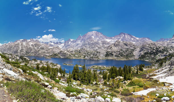istock Wind River Range, Rocky Mountains, Wyoming, views from backpacking hiking trail to Titcomb Basin from Elkhart Park Trailhead going past Hobbs, Seneca, Island, Upper and Lower Jean Lakes as well as Photographers point. 1010678290