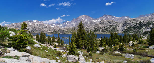 istock Wind River Range, Rocky Mountains, Wyoming, views from backpacking hiking trail to Titcomb Basin from Elkhart Park Trailhead going past Hobbs, Seneca, Island, Upper and Lower Jean Lakes as well as Photographers point. 1010678450