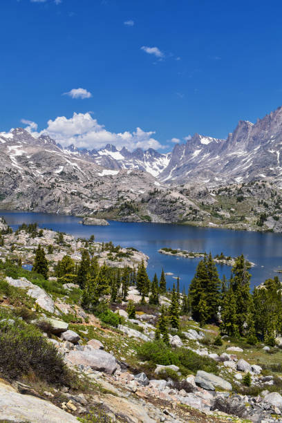 istock Wind River Range, Rocky Mountains, Wyoming, views from backpacking hiking trail to Titcomb Basin from Elkhart Park Trailhead going past Hobbs, Seneca, Island, Upper and Lower Jean Lakes as well as Photographers point. 1010678524