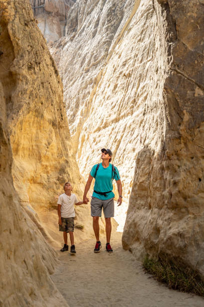 istock Dad and Son Hiking in a Canyon 1010687004