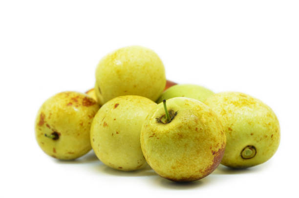 Ziziphus jujube Chinese date isolated on white background