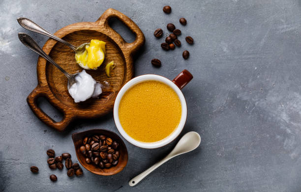 istock Bulletproof coffee with melted and coconut butter 1010720118