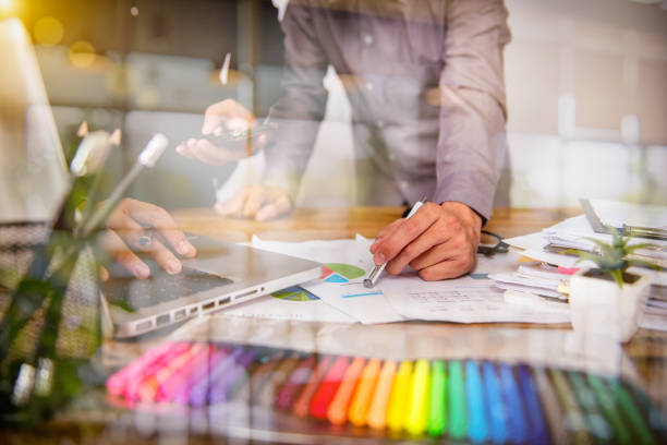 designer graphic team meeting creative creativity work tablet design artist coloring colour ideas style networking human notebook pattern place concept