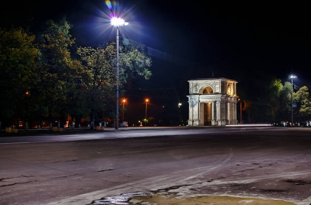 Central square in Chisinau, Moldova