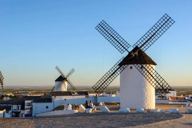 Windmills in Campo de Criptama Ciudad Real Don Quixote land