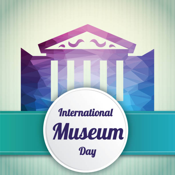 International Museum Day, 18 May. Heritage museum monument building conceptual illustration vector. International Museum Day stock illustrations