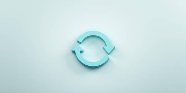 rotate symbol. 3d render illustration - multiplication imagens e fotografias de stock