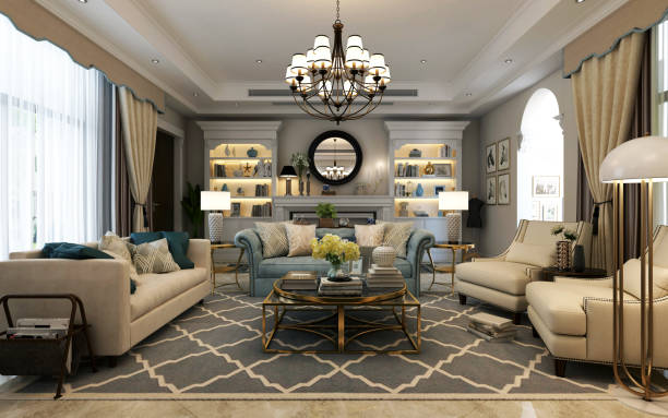 istock 3d render of living room 1010773892