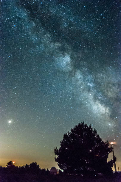 istock Milky Way over the hill 1010778238