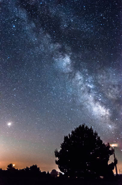 istock Milky Way over the hill 1010778256