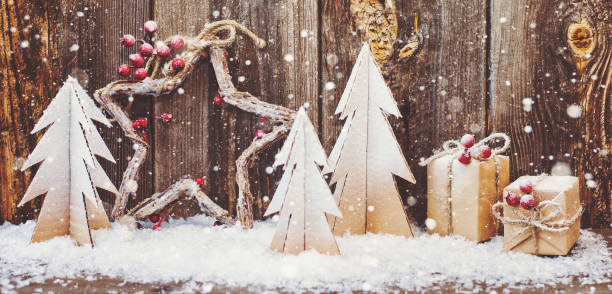 istock Christmas decoration over wooden background 1010794686
