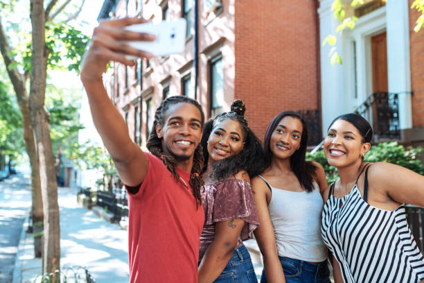 istock Young happy multi ethnic group of people in New York 1010795732