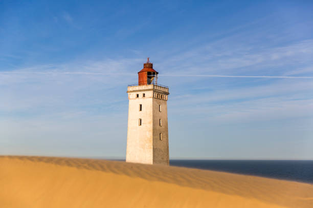 Rubjerg Knude lighthouse buried in sands on the coast of the North Sea Rubjerg Knude lighthouse buried in sands on the coast of the North Sea in northern Denmark hjorring stock pictures, royalty-free photos & images