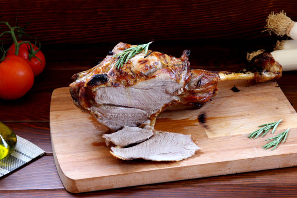 istock Roast Leg of Lamb for Main Course 1010873002