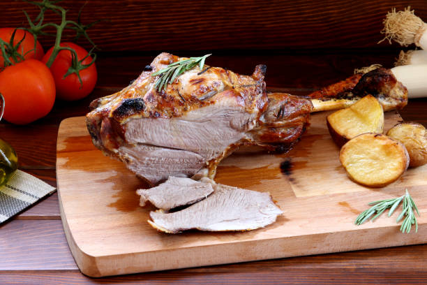 istock Roast Leg of Lamb for Main Course 1010873174