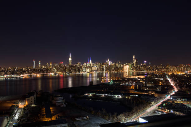 istock Skyline of downtown Manhattan by night 1010878260