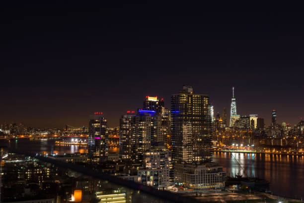 istock Skyline of downtown Manhattan by night 1010880788