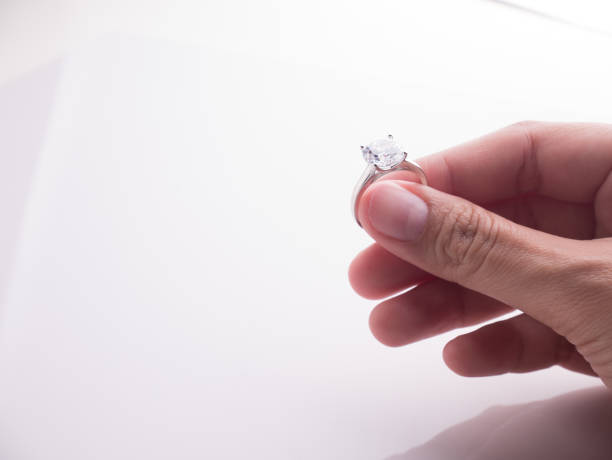 istock Jewel gemstone ring on  woman hand 1010893694