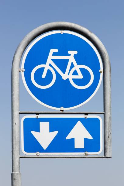 istock Bike lane road sign 1010898422