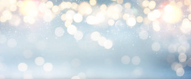 istock Christmas light background.  Holiday glowing backdrop. Defocused Background With Blinking Stars. Blurred Bokeh. 1010910302