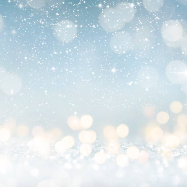 istock Christmas light background.  Holiday glowing backdrop. Defocused Background With Blinking Stars. Blurred Bokeh. 1010914156