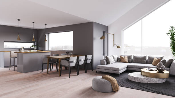 Modern luxury interior. Modern luxury interior. Render image. late modern period stock pictures, royalty-free photos & images