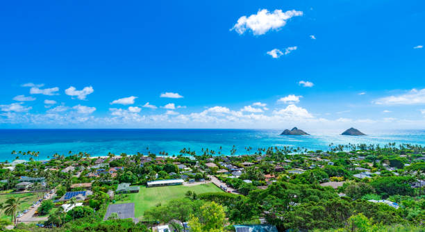 istock Lanikai Beach as seen from above in Kailua, Oahu, Hawaii 1010977430