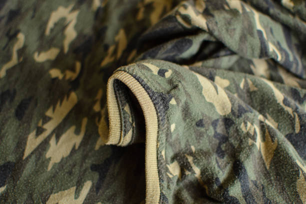 istock Fine Detail of Camo Fabric 1010980458