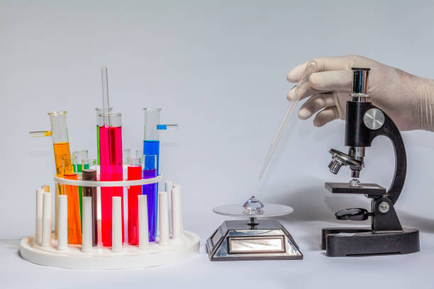 istock Experiment with chemicals to make diamonds look expensive 1011025302