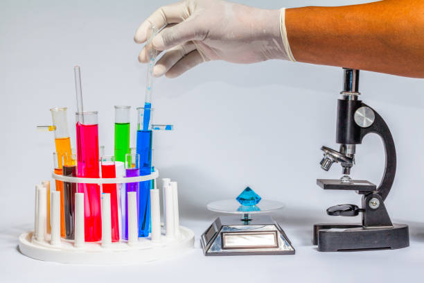 istock Experiment with chemicals to make diamonds look expensive 1011025304