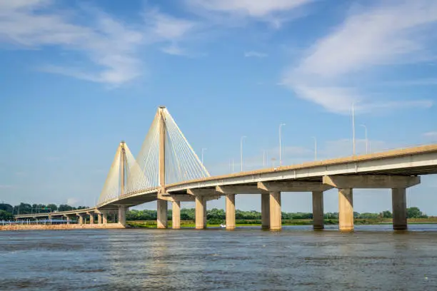 The Clark Bridge is a cable-stayed bridge across the Mississippi River between West Alton, Missouri and Alton, Illinois.