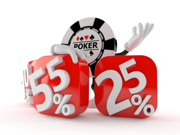 istock Gambling chip character behind percentage signs 1011061098