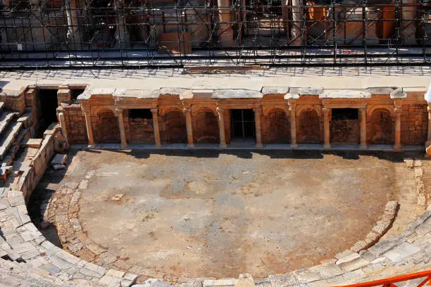 Photo of Ruins of theater in ancient town Hierapolis Turkey