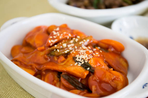 istock Tteok-bokki  - Korean spice snack 1011084818